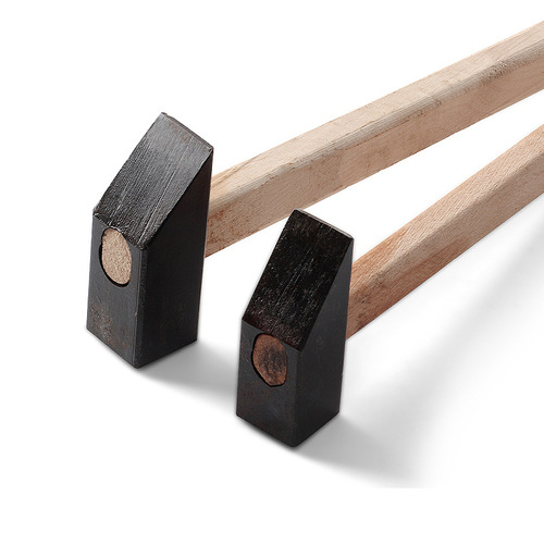 Square trimming hammer, wooden handle metalworking hammer, manual small hammer, fitter hammer, gold and silver jewelry DIY hammering tool