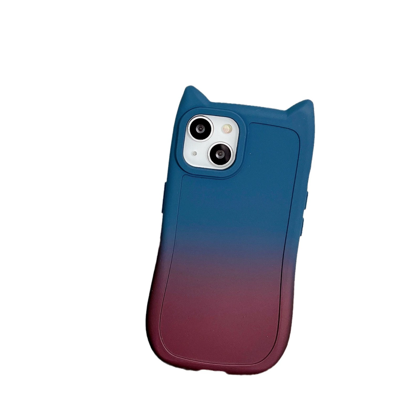 Защитный силиконовый чехол двухцветного градиента для iPhone 15 Pro / Pro Max - ударопрочный, защита при падении