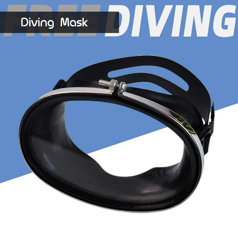Nuevo vidrio templado de alta definición, acero inoxidable, marco grande, equipo de buceo, máscara, gafas de natación, snorkel, espejo de pescadores