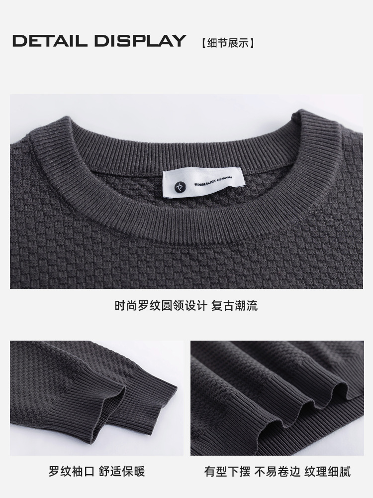 Hombres viejos estilo de piña estilo retro americano jersey de punto suéter hombre lujo ligero chaqueta de manga larga camiseta ropa hombre