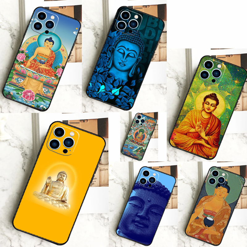 For Apple Mobile Phone Case Sakyamuni Buddha Base iPhone 12 13 Mini 11 14 15 Pro M