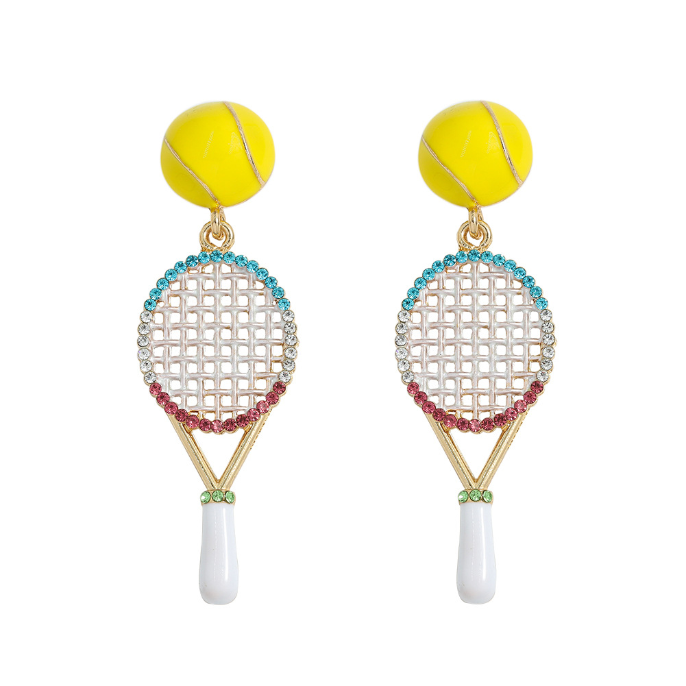 Pendientes De Raqueta De Tenis De Estilo Deportivo display picture 2