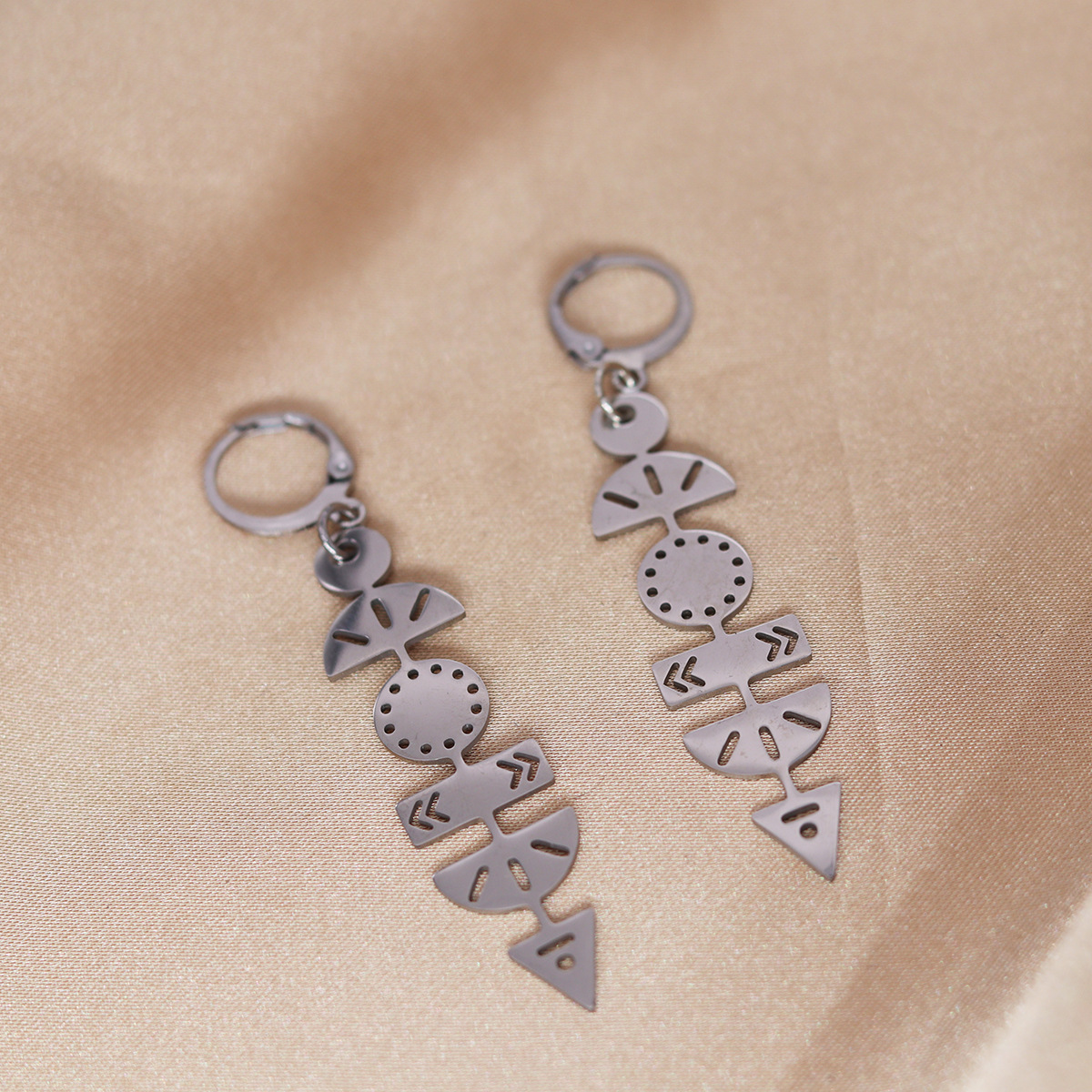 Retro ethnic geometric arrow stainless steel