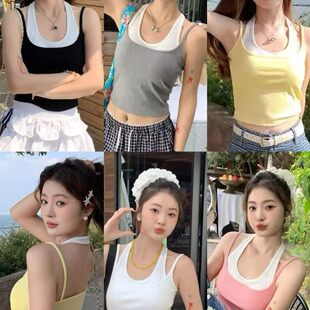 Set, tank top, top with cups