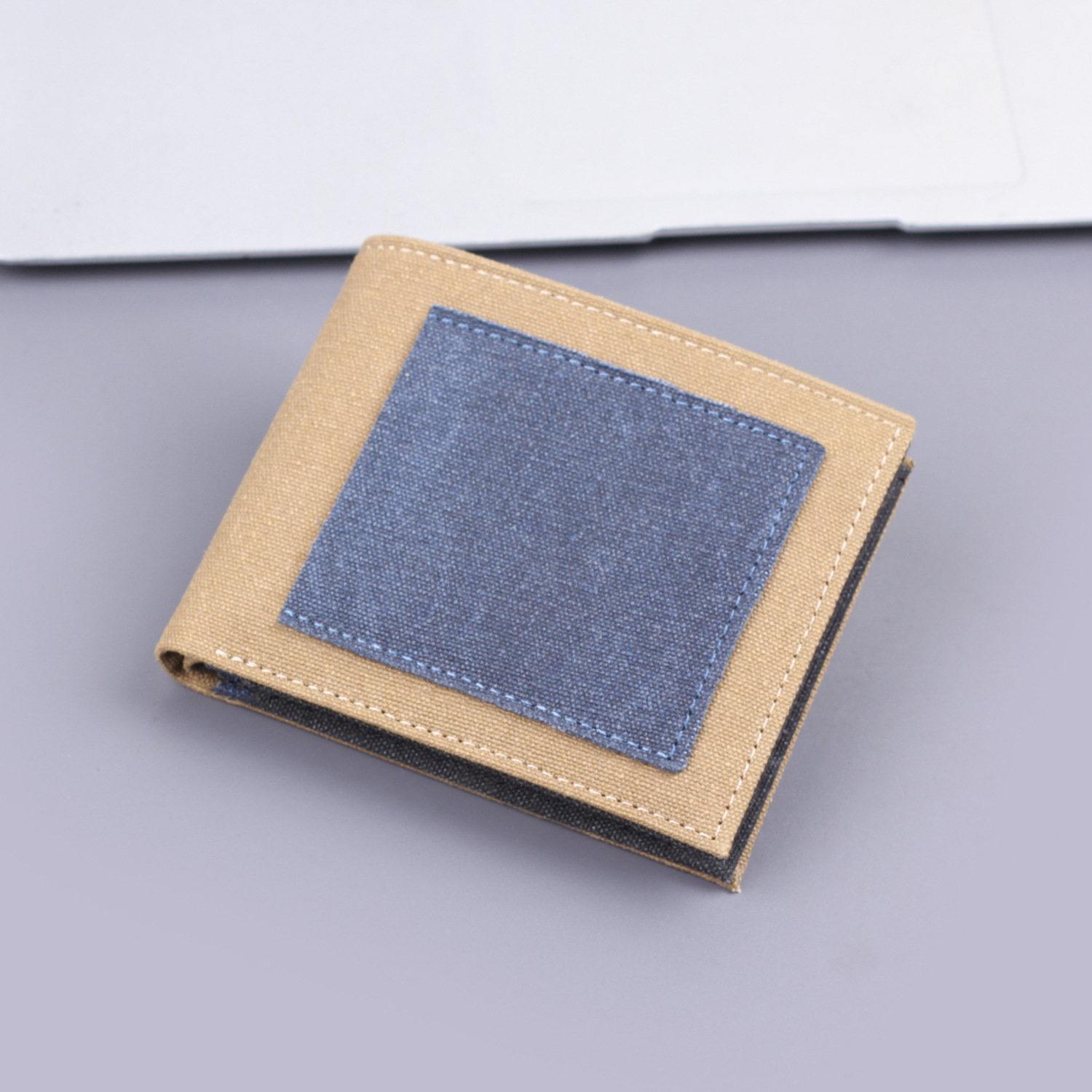 Bolso de lona para hombres bolso de dólares corto bolso de jeans para hombres bolso de tarjetas para hombres en una cartera para hombres