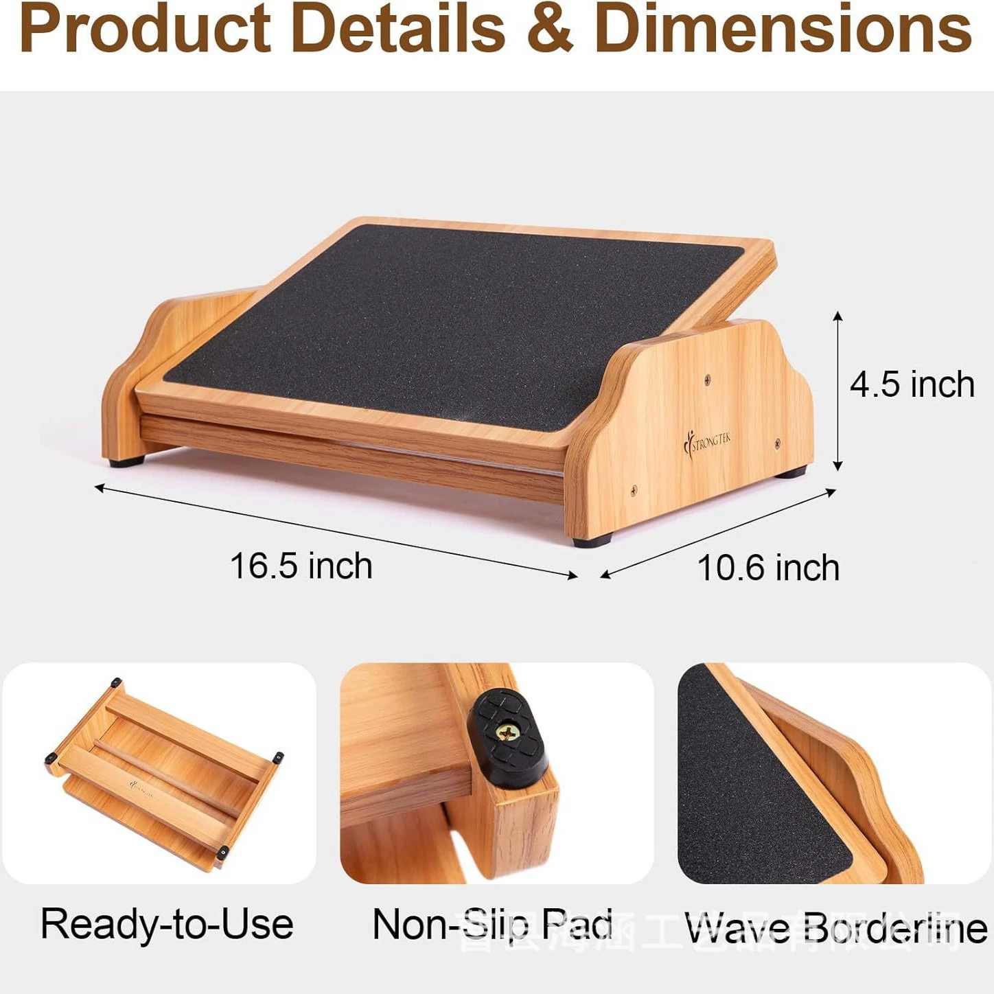 Трансграничные оптовые деревянные ножные табуреты под офисным столом
