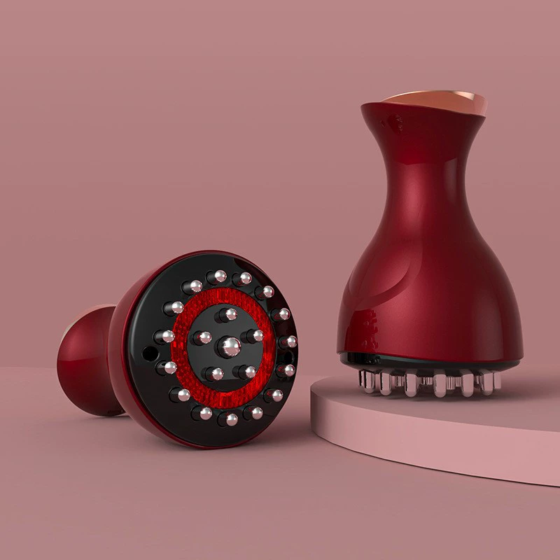 Электрическая меридианная щетка для очищения меридианов и расслабления умного дома на открытом воздухе, вибрирующий красный свет, теплый массажер для шеи, живота и спины