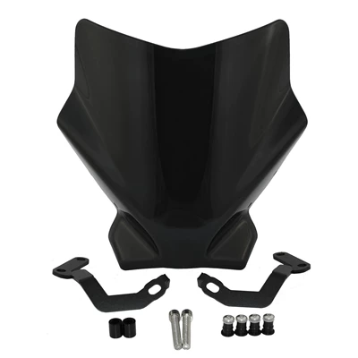 Suitable for Ducati Monster 821 797 1200 Monster modified motorcycle windshield windshield (Motorcycle front windshield) - smoky-black