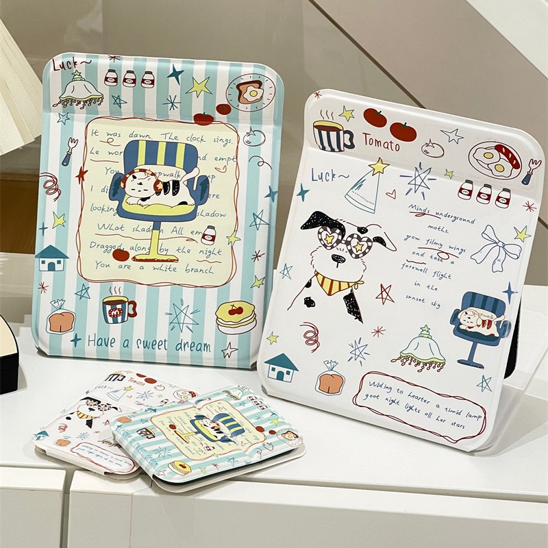 Nuevo espejo de escritorio de alto valor, anticaídas, todo incluido, espejo pequeño con espejo de maquillaje, espejo plegable para viajes