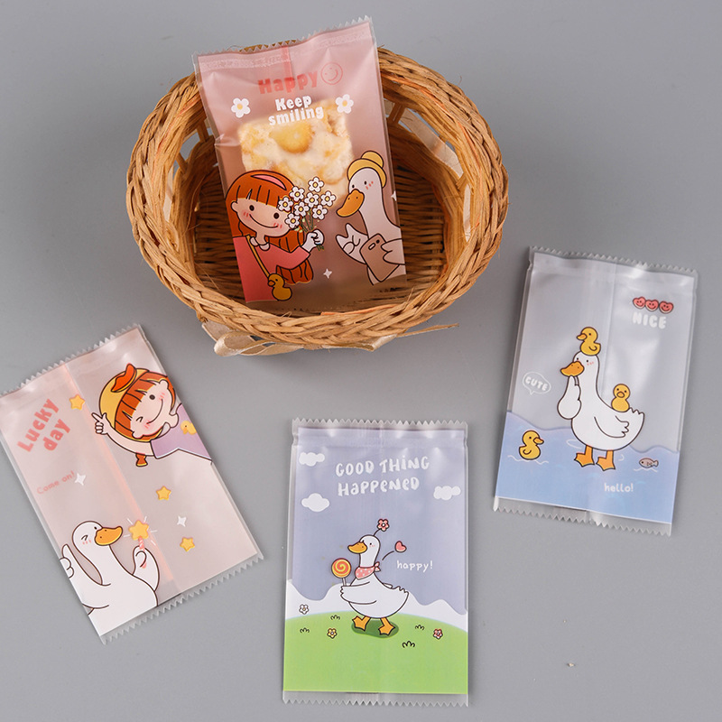 牛扎糖雪花酥密封袋奶栆饼干烘焙包装袋茶叶试吃一次性自封袋