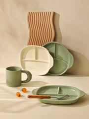 Breakfast plate for one person, children's eating plate, divided weight loss plate, 211 divided fat loss plate, postpartum meal tableware