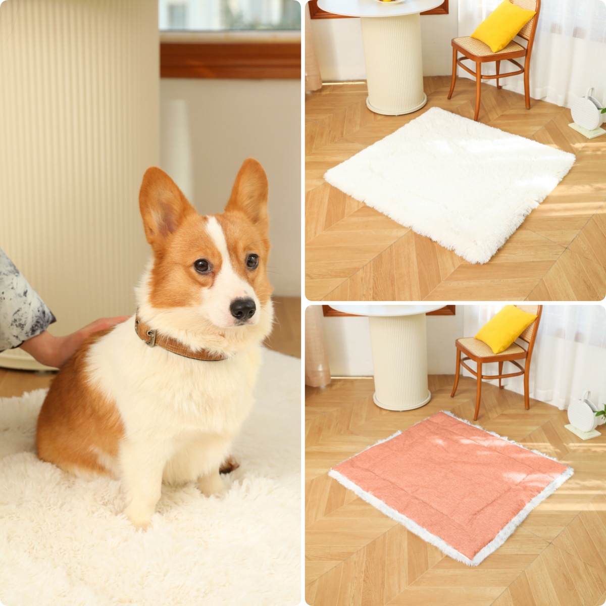 Almohadilla de jaula para perros de doble capa gruesa y lavable a máquina Almohadilla para perrera a prueba de humedad