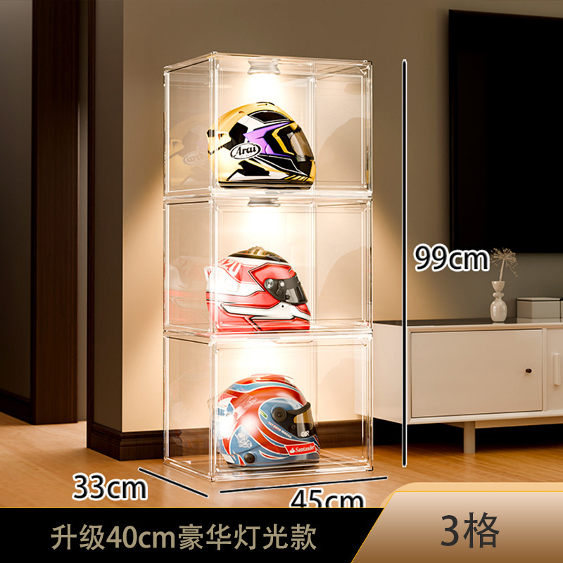 고급스러운 확장 조명 3칸 쇼케이스