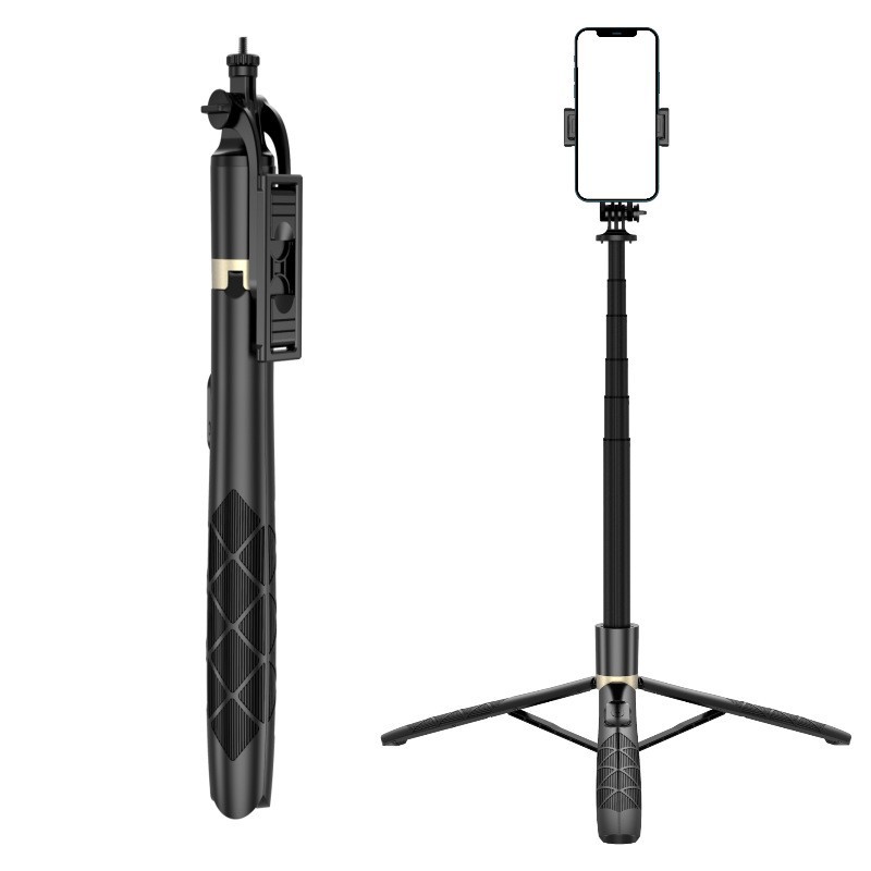 Q06【black- 1.56m】aluminum alloy shaft+360 ° Horizontal and vertical screen shooting + multi-function 1