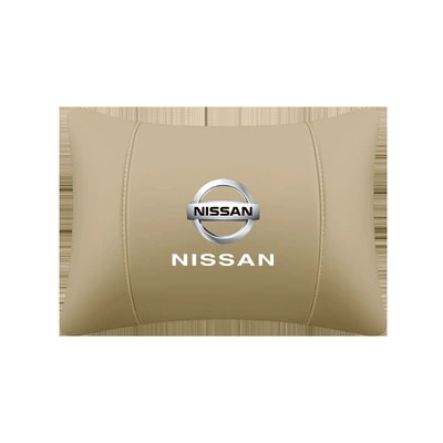 Neck Pillow, Nissan Teana, Qashqai, Headrest - full-leather-1-waist-pillow-beige-nissan-standard