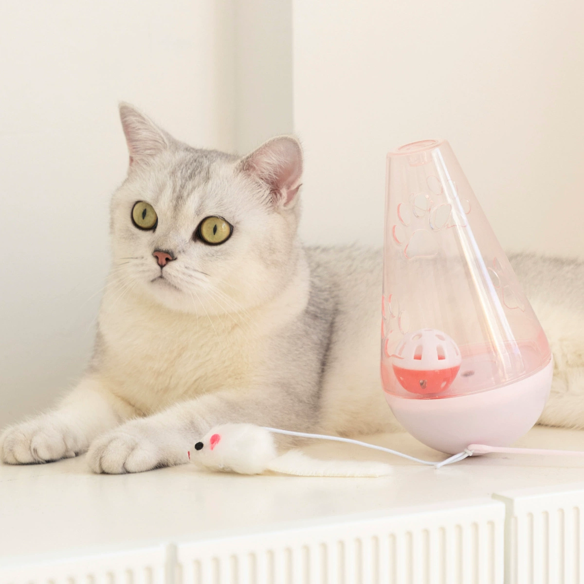 Домашняя кошка игрушка пластиковый тумблер трансграничный плюшевый мышь колокол шар веселая кошка игрушка большая крыса