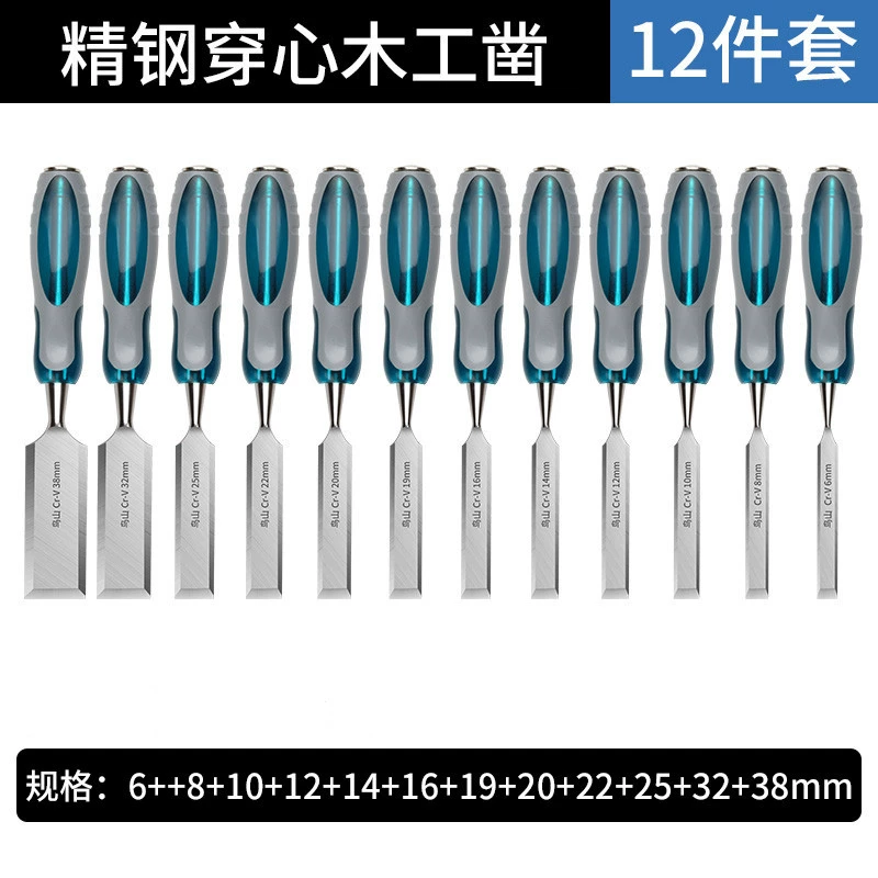 Двухцветная ручка деревообрабатывающего зубила 6-38mm машина для шлифовки плоского сердцебиения полукруглая долота плоский нож для трансграничного экспорта деревообрабатывающий инструмент