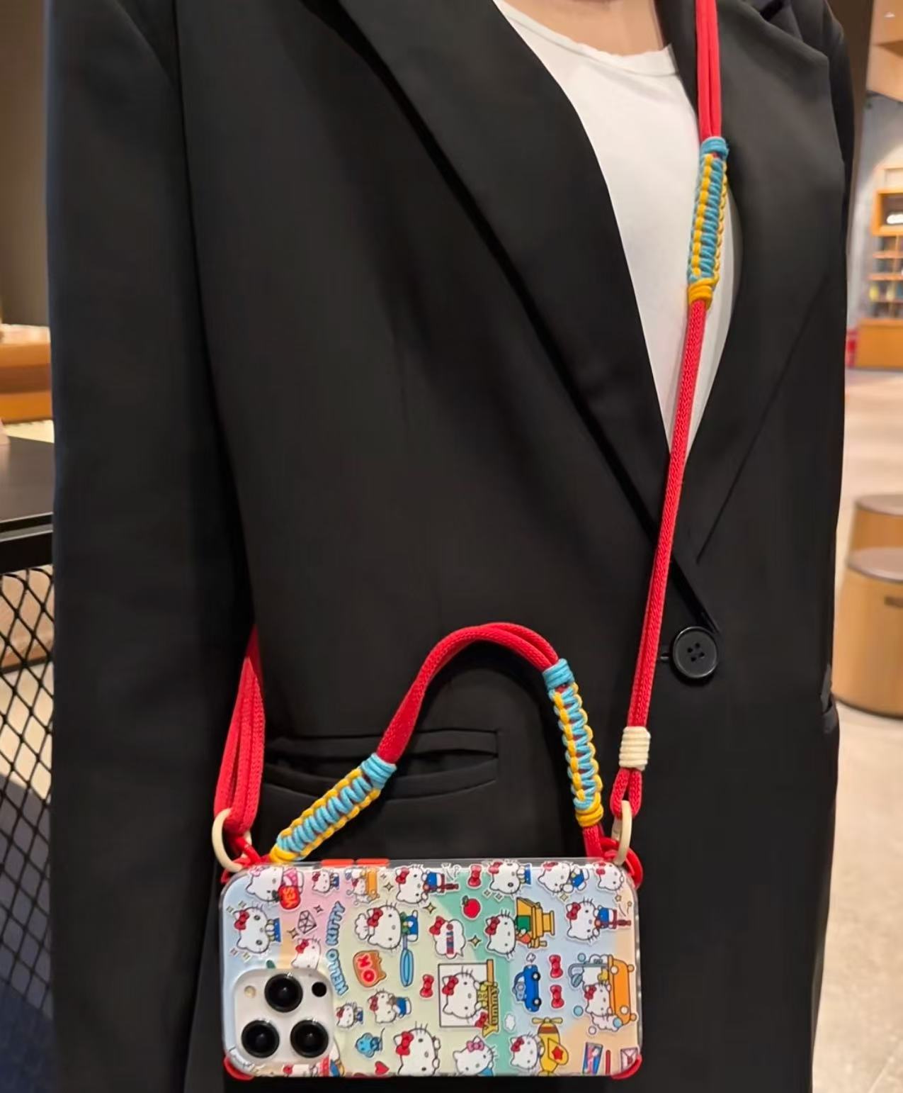 Ilustración de kt de pantalla completa de dibujos animados para iphone15 cuatro esquinas retráctil 16ProMax funda para teléfono móvil Apple 14 femenino 13