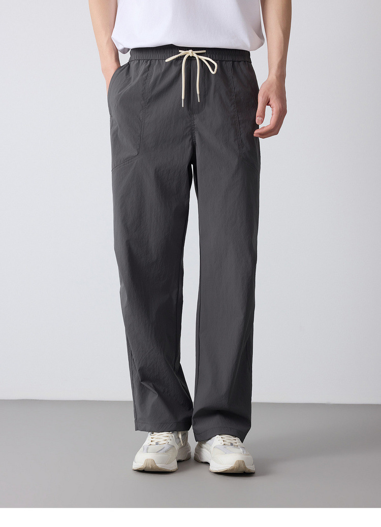 Quần jogger nam dáng rộng thùng thình phong cách thể thao thành phố, cạp chun — đen chi tiết 19