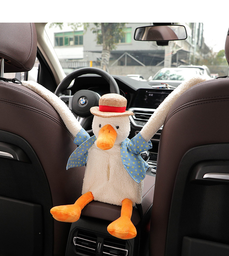 Car-Mounted Tissue Box Hanging Style Trendy Car Tissue Box for Women, Creative Cute Doll Napkin Holder