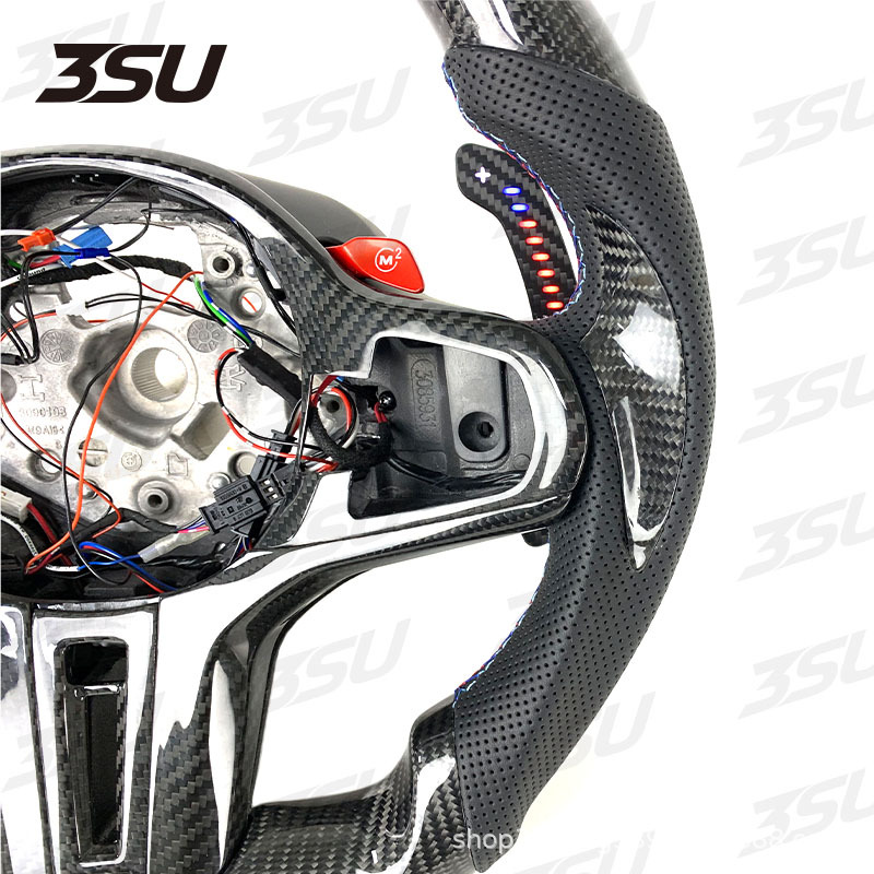 Suitable for Bmw G20G30G80M3M4 34 Series Led Car Carbon Fiber Steering Wheel Modification