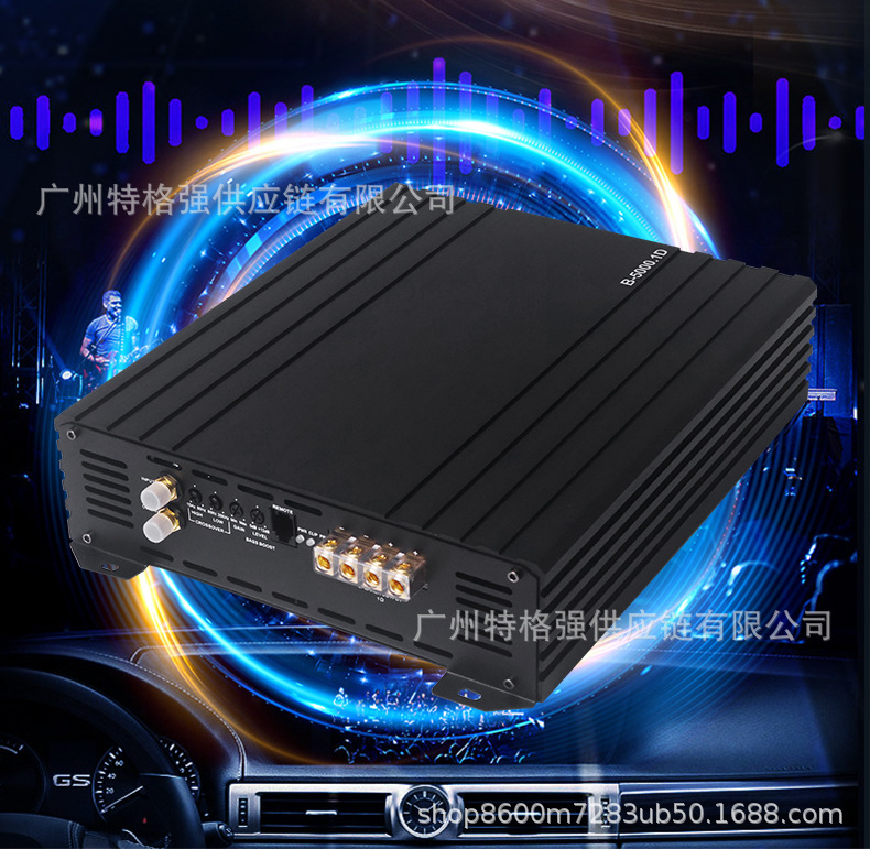 Car amplifier in Brazilian style, high-power Class D single-channel amplifier 5000W for subwoofer modification