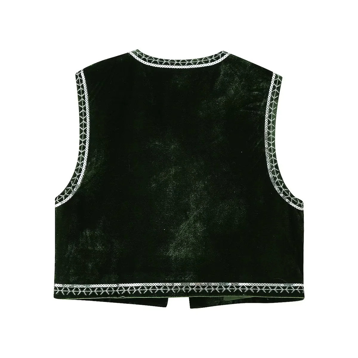 Velvet Beads Decoration Embroidered Women's Coat