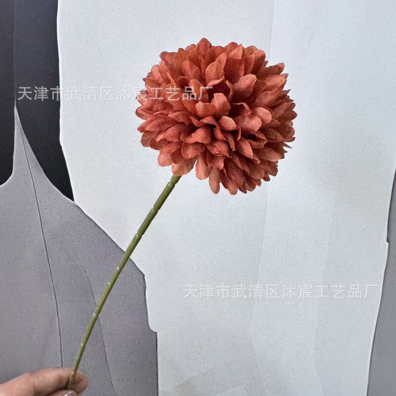 シミュレーション単枝球菊単枝刺球卓球菊タンポポ造花客間鉢植え生け花装飾クロスボーダー|undefined