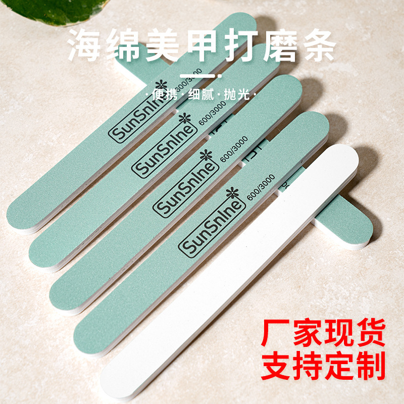 Sponge polishing strip double-sided nail file strip polishing board rubbing strip Wenwan polishing strip silver stick nail tools wholesale Sponge polishing strip double-sided nail file strip polishing board rubbing strip Wenwan polishing strip silver stick nail tools wholesale