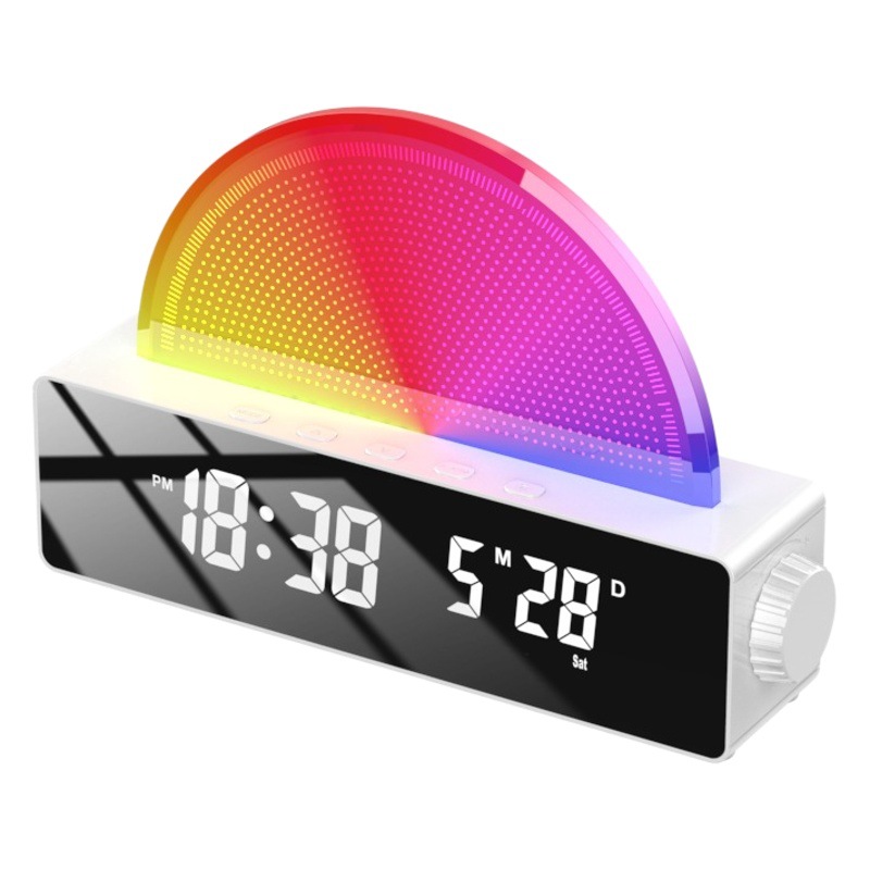 Nuevo reloj despertador colorido de plástico, venta directa de fábrica, atmósfera matutina, luz, amanecer, despertador, despertador para estudiantes