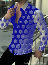 同款2024男士衬衫长袖印花短袖跨境亚马逊男青年夏威夷休闲款