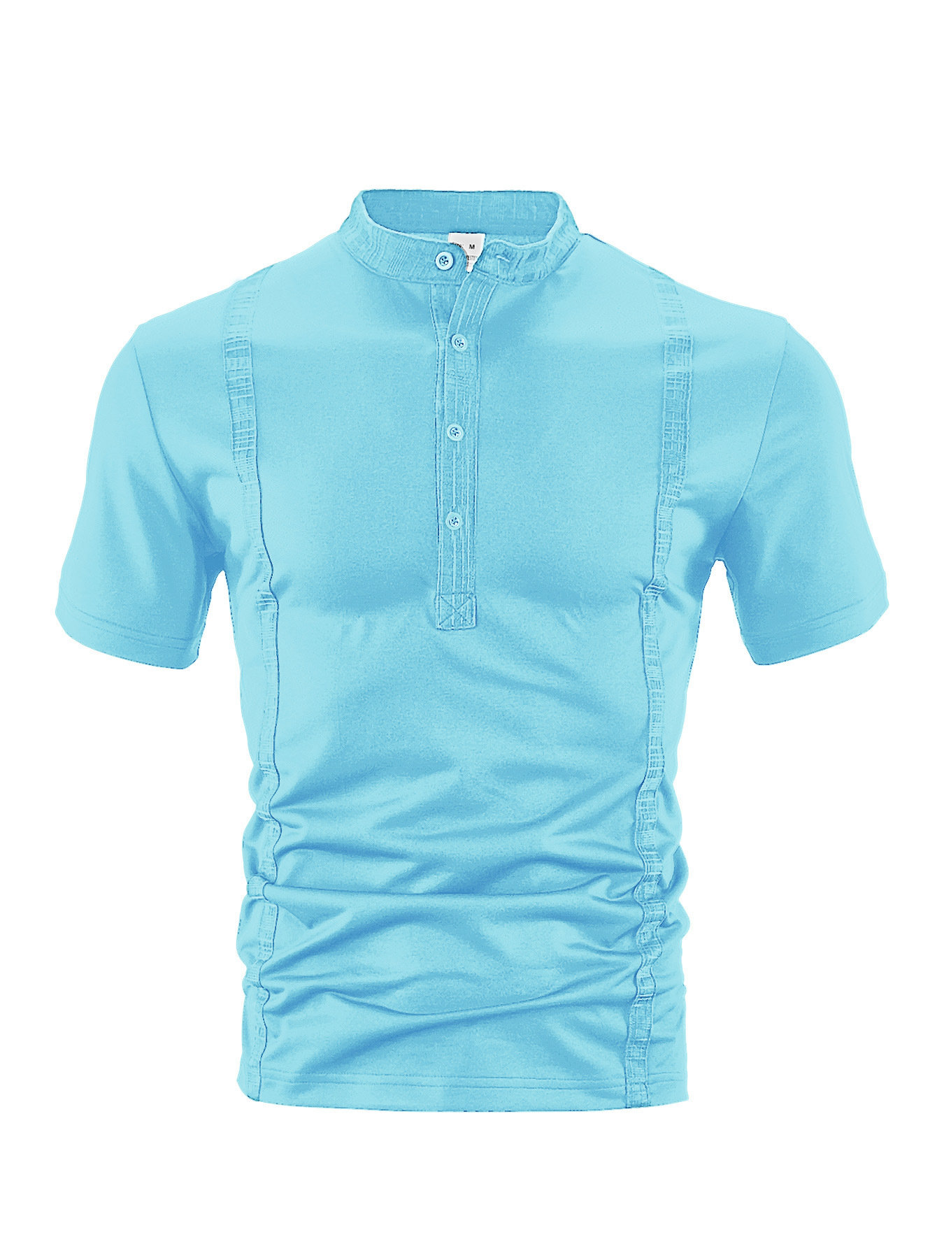 Camisas de hombre de verano transfronterizas europeas y americanas Amazon TEMU nuevos productos casuales de algodón perla de tela pequeña polo de manga corta