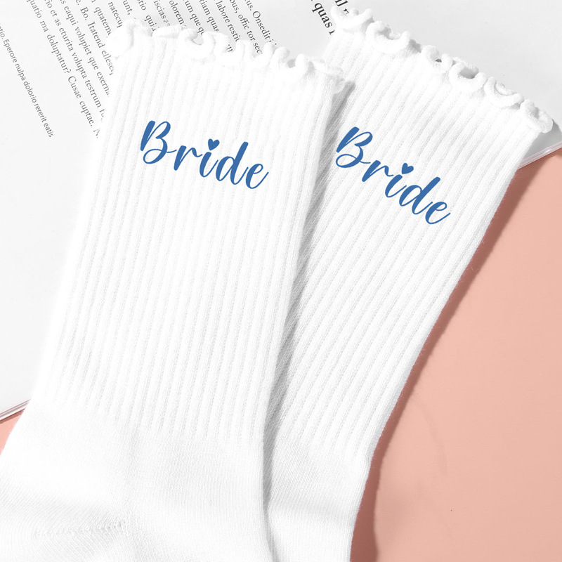 Cross-Border Aliexpress Amazon New Bride Casual Cotton Socks with Ruffled Edges, Bridal Long Pure Cotton Wedding Socks Cross-Border Aliexpress Amazon New Bride Casual Cotton Socks with Ruffled Edges, Bridal Long Pure Cotton Wedding Socks