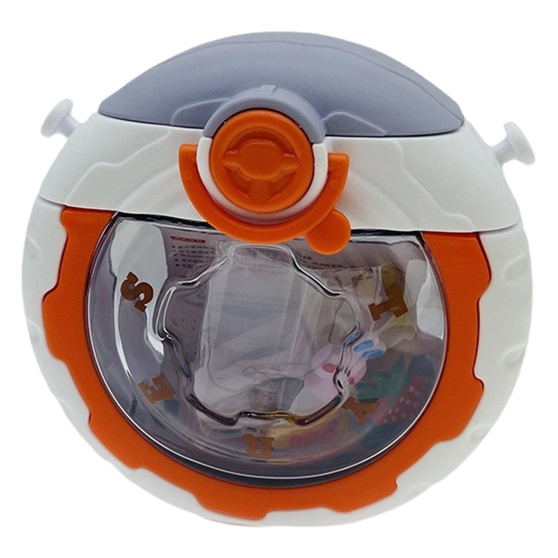 YSM6008-500ml donut niños taza de agua Red Correa roja kindergarten hervidor crossbody anillo hervidor