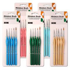 Wanzhuang Imported Triangle Hook Pen 5-Piece Set Hook Pens Acrylic Oil Painting Pens Art Drawing Pens Hand-Painted Hook Pens