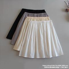 綿ハーフスカート、漢服、透け防止、露出防止、安全ショートスカート、インナーレイヤードスカート、ミドル丈インナースカート