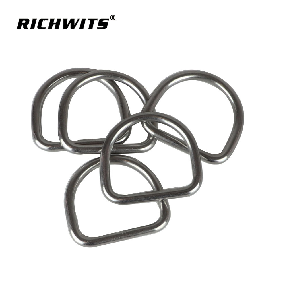 304不锈钢件D型环 织带扣 箱包配件 各种环 半圆金属环 D形环