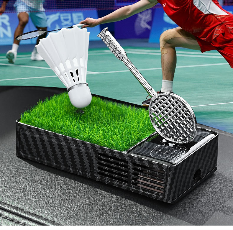 Solar Car Aromatherapy Car Perfume Ornaments Badminton Carbon Fiber Tennis Golf Dashboard Fragrance