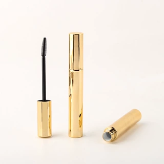 加工定制高档金色12ml睫毛膏管包材圆形染眉膏管睫毛打底膏空管