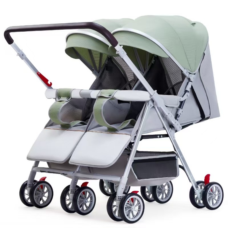 Twin Lightweight Stroller, One-Click Folding, Can Sit and Lie Down, Baby Stroller