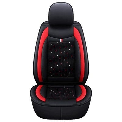 Universal seat cover — Cover for Summer - front-row-single-seat-black-red-a-complete-set-of-five-seats