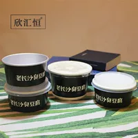 Одноразовые бумажные миски, маленькие упаковочные миски, бумажные миски для вонючего тофу, суповые миски, круглые ланч-боксы с возможностью нанесения логотипа.