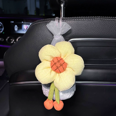 Bamboo Charcoal Bag Car Creative High Quality New Car Formaldehyde Removal Car Carbon Bag Car Deodorization Artifact Active (Other Automotive Interior Supplies) - yellow-pendant-flower