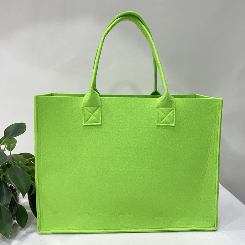 毛毡包批发伴手礼袋大容量毛毡手提袋便携毛毡托特包定 制毛毡袋