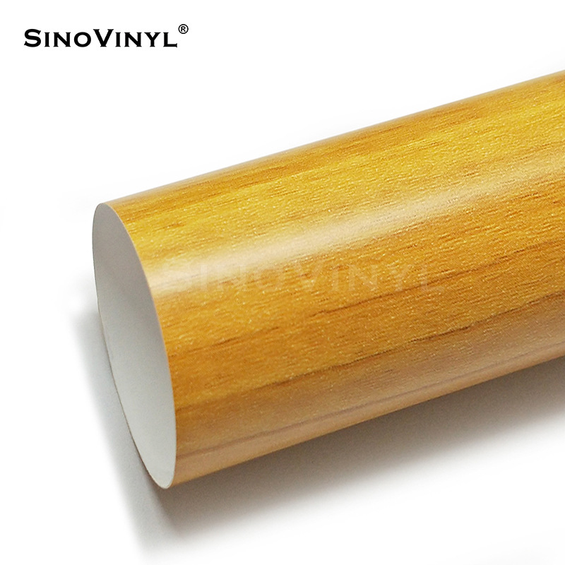 Carlake grano de madera cambio de color película pera flor madera decoración interior cambio de color Acacia madera central control pegatina simulación película de madera