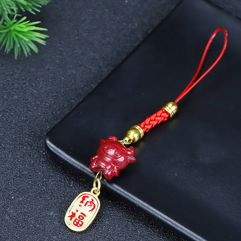 Twelve Zodiac Mobile Phone Chain Cinnabar Mobile Phone Pendant Pendant Female Purple Gold Sand Beaded Mobile Phone Lanyard Male Safety Accessories Twelve Zodiac Mobile Phone Chain Cinnabar Mobile Phone Pendant Pendant Female Purple Gold Sand Beaded Mobile Phone Lanyard Male Safety Accessories