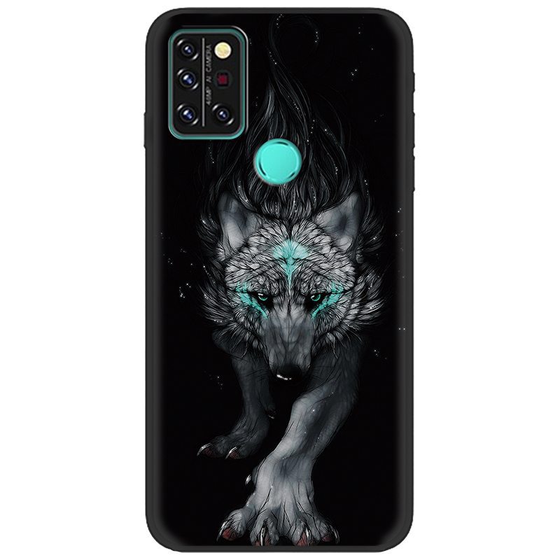 Black shell and black background wolf