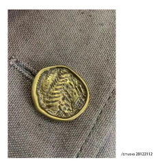 藝森ESSTUDIO 坑面復古紐扣金屬小香中古風扣子西裝外套皮大衣扣