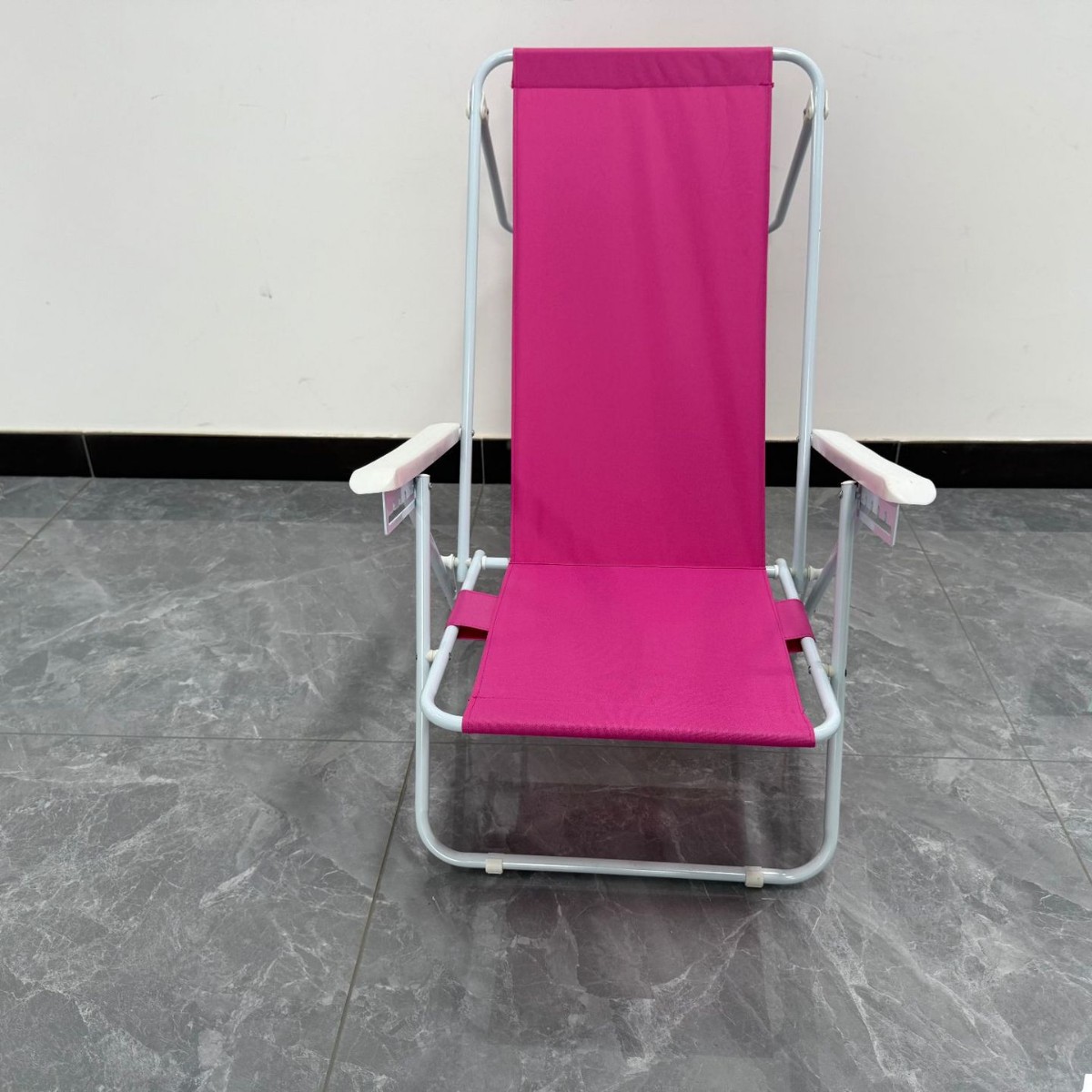 Silla plegable portátil para camping, silla de playa con respaldo y estructura de acero