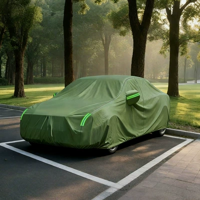 Car clothing Cloth Car Cover, Thickened Car Cover - please-note-the-model-year-when-placing-an-order-210d-oxford-cloth-army-green-with-ears